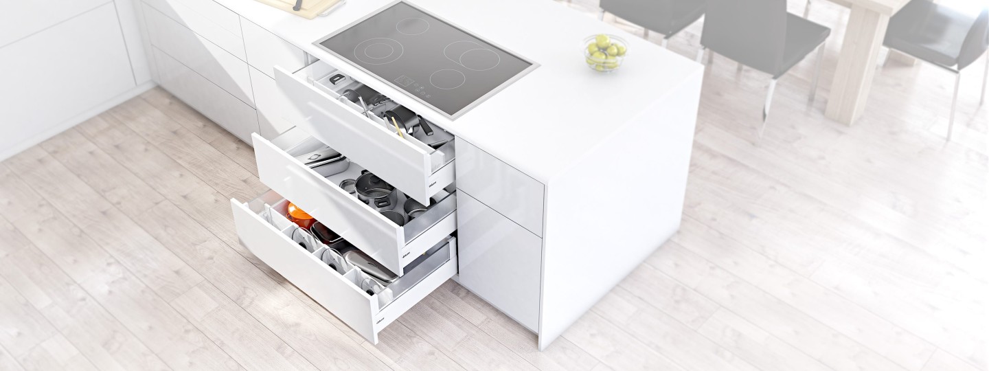 Base cabinet for kitchen accessories | Blum