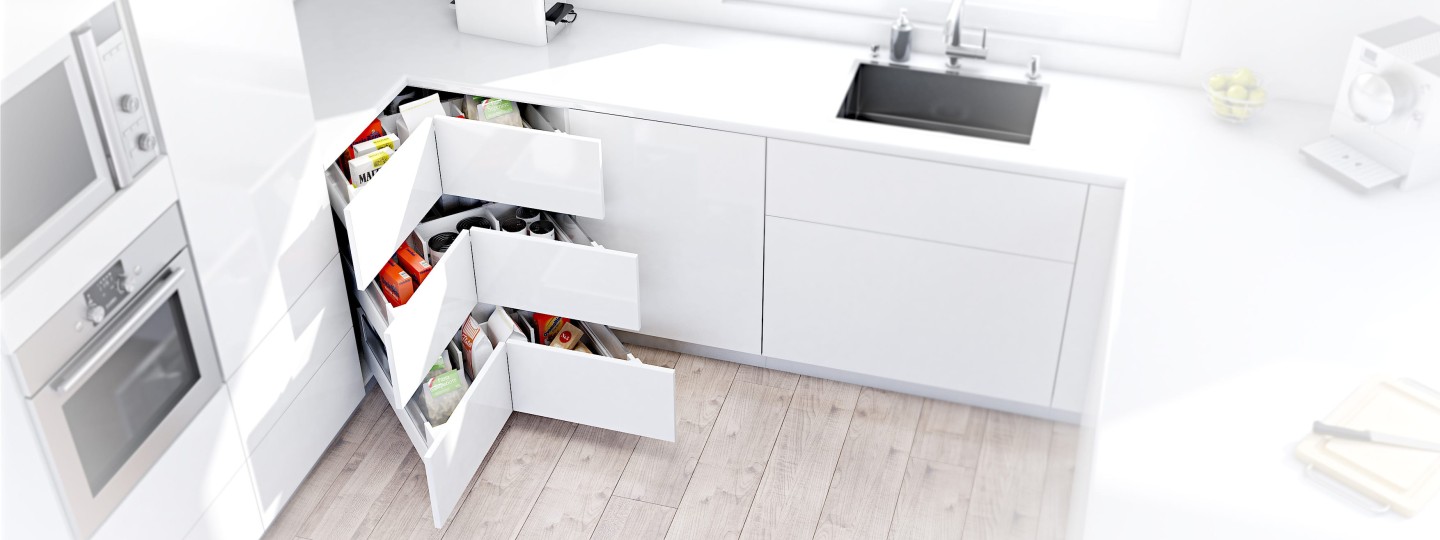 Space Corner Cabinet For Provisions Blum