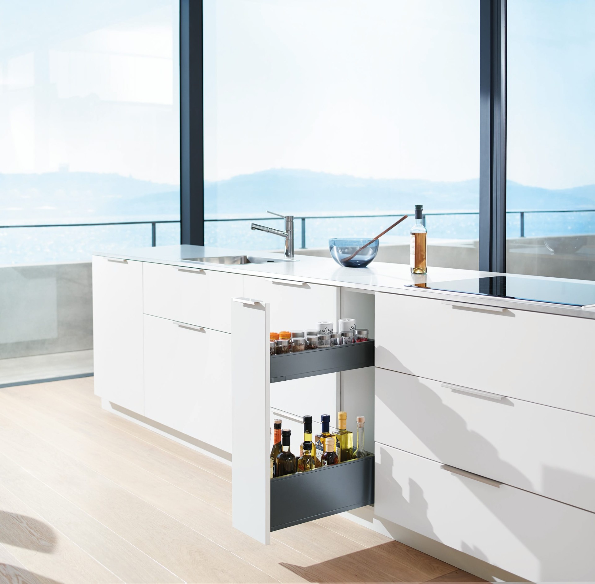 Narrow for bottles, herbs and spices Blum