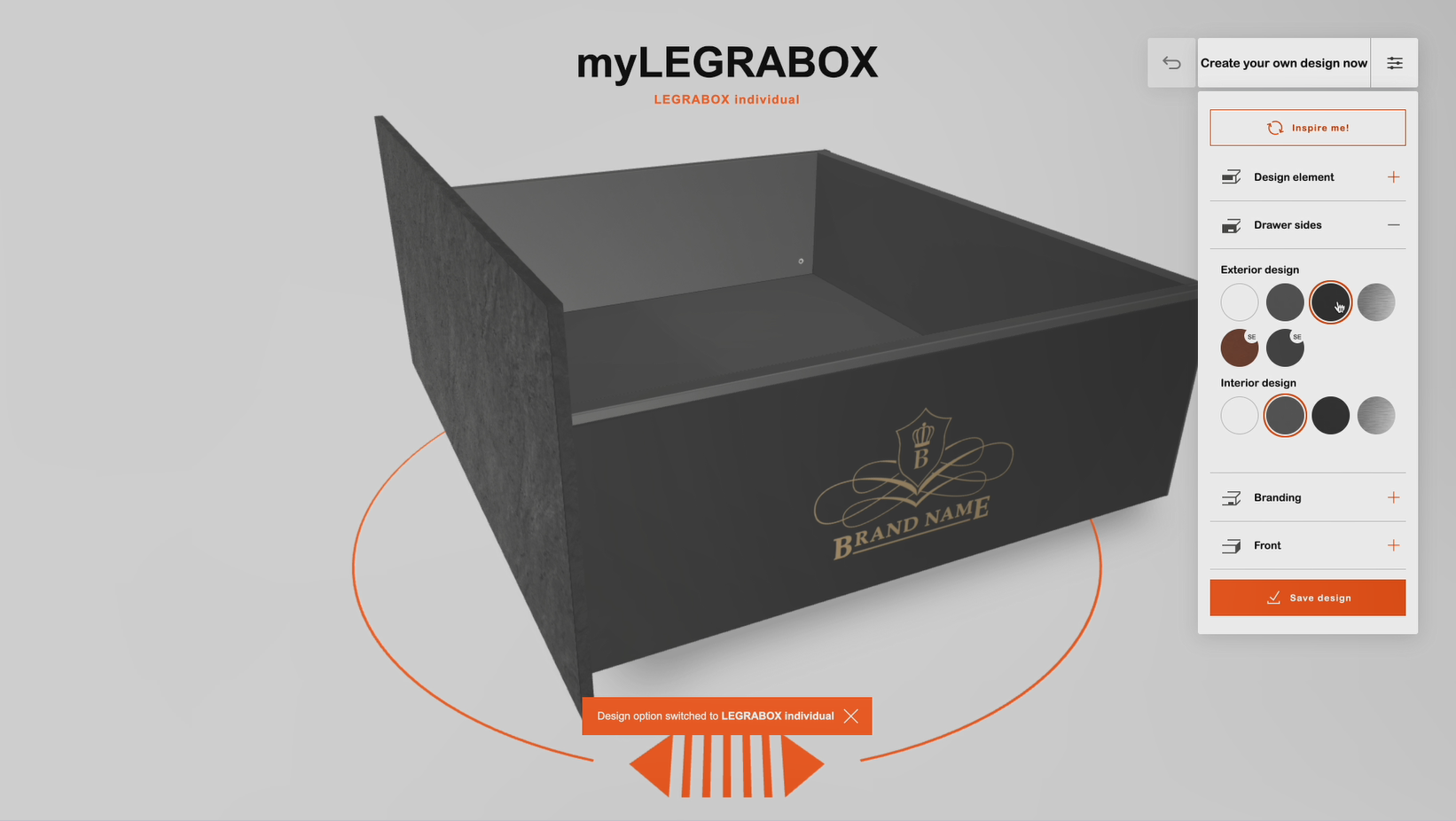 Anschlagpuffer BLUM LEGRABOX pure/free, grau