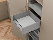 BLUM MERIVOBOX стандартна / висока внутрішня шухляда, висота Е із вставкою зі скла