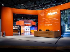 Blum-Stand auf der interzum in Köln