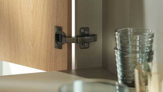 Петля CLIP top BLUMOTION в цвете черный оникс под фальшпанель