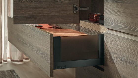 Системы петель Blum в цвете черный оникс