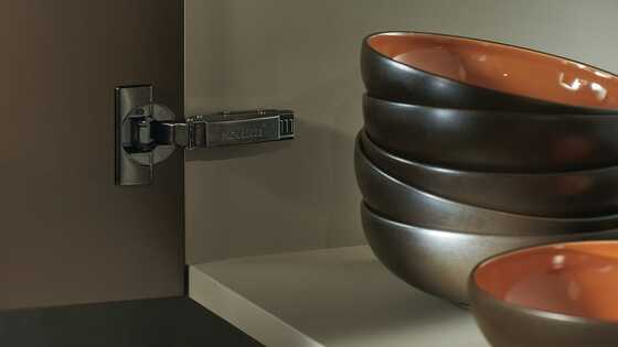 Петля CLIP top BLUMOTION 107° в цвете черный оникс