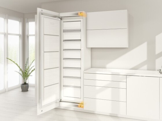 Большие и тяжелые двери, например, морозильной камеры, для надежного функционирования оснащаются двумя синхронизированными приводами SERVO-DRIVE flex