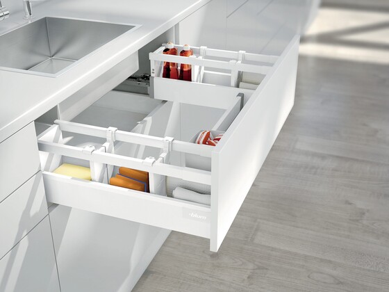 Шухляда TANDEMBOX antaro під мийку з релінгами та розділювачами ORGA-LINE
