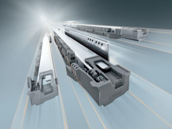 Нова напрямна BLUMOTION S для ЛЕГРАБОКС і МОВЕНТО ідеальна для меблів з пуштуопен чи з дотягом