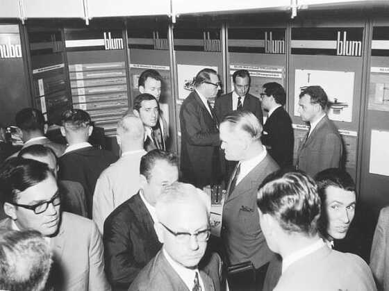 Blum-Stand auf der interzum im Jahre 1967