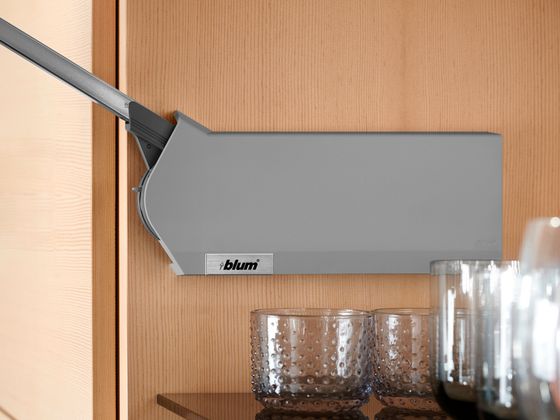 Cache gris réservoir de force porte relevable AVENTOS HF Blum