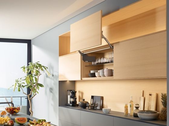 Système pour porte relevable parrallèle AVENTOS HL Blum