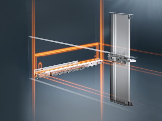 BLUMOTION S можно также использовать с электрической системой открывания SERVO-DRIVE