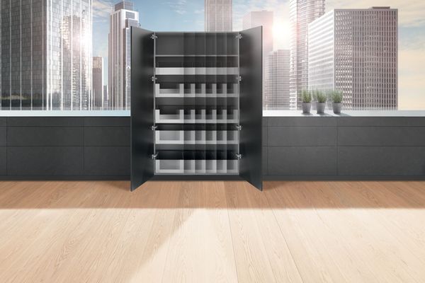 Шкаф-колонка Blum может быть любых размеров в зависимости от потребностей