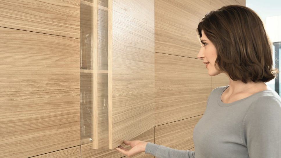 Blum TIP-ON mechanical push-to-open furniture application
